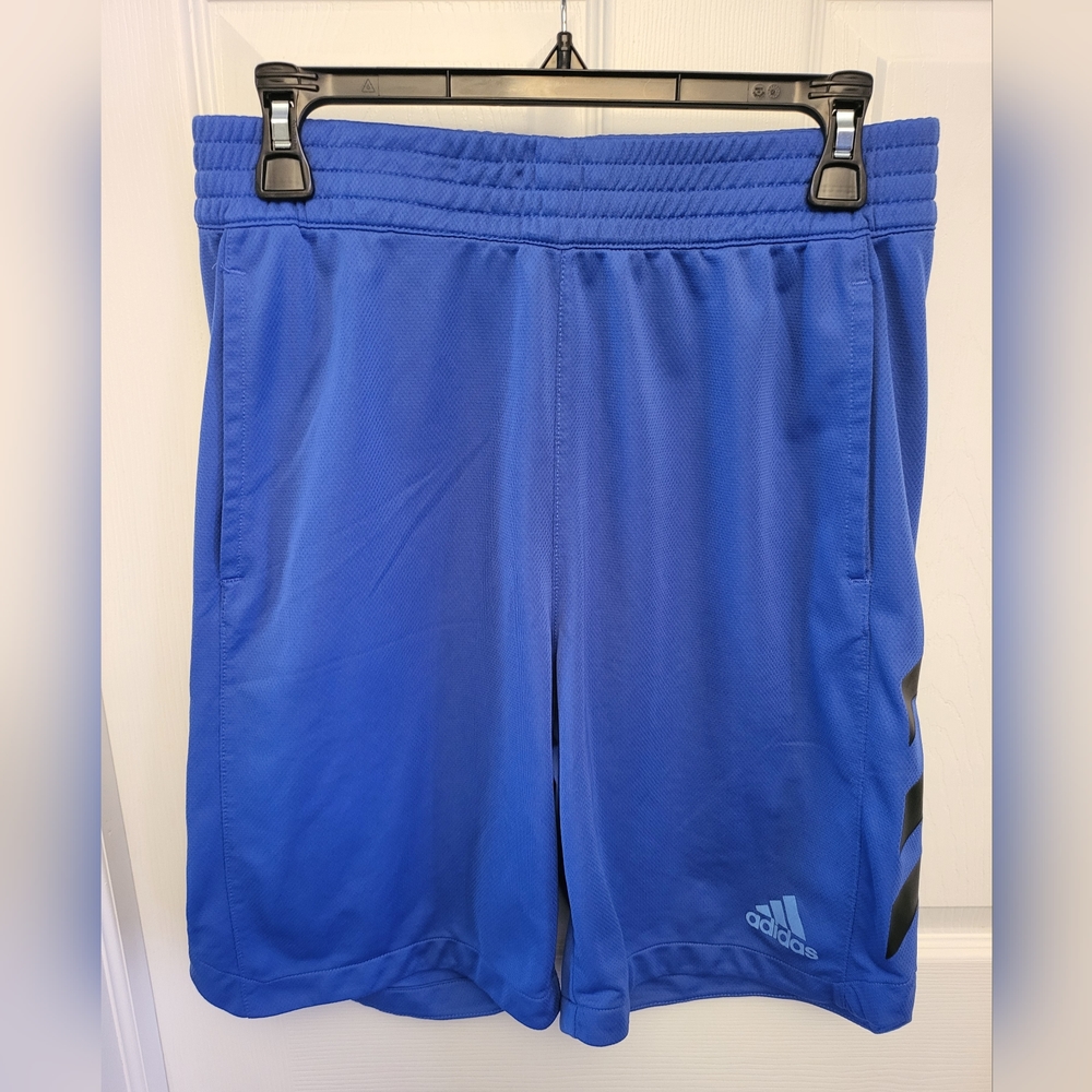 Adidas CE6929 04/18 Men's L Large Blue Black Basketball Shorts Great Condition